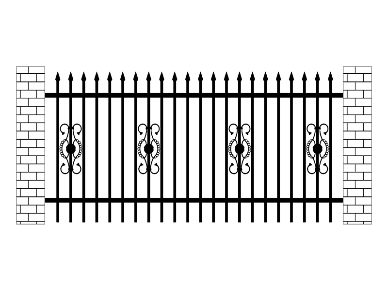 海馬花學(xué)校鋅鋼圍欄圖片